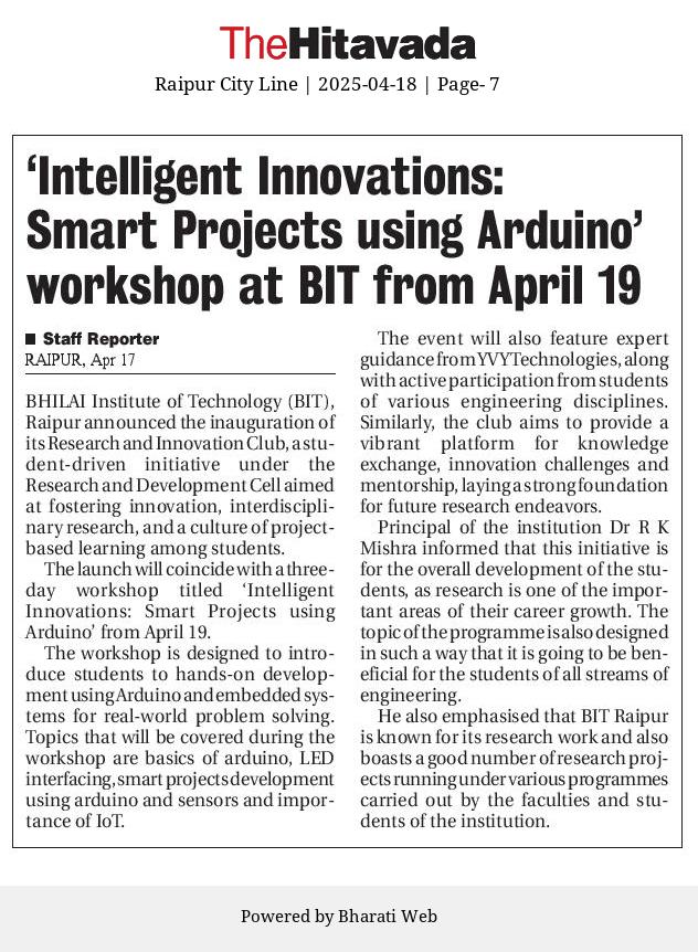 BIT Raipur Workshop
